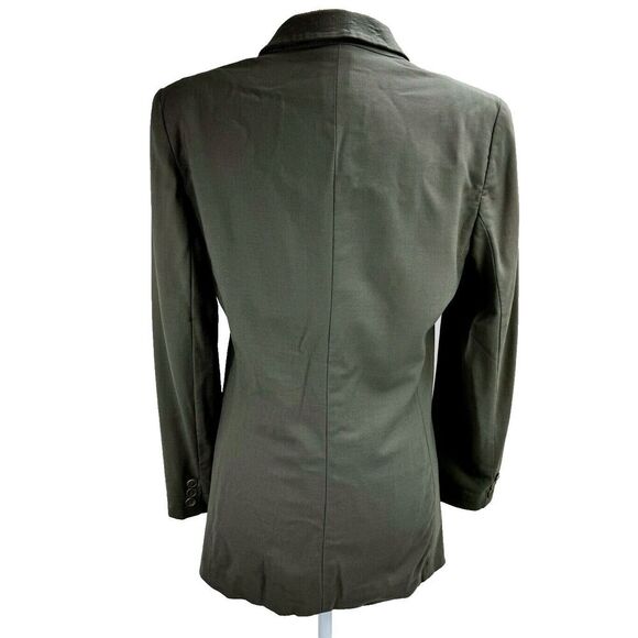 Calvin Klein Wool Jacket Coat Sz 6 Taupe 3 Button Single Breasted Lined Woman’s - Picture 7 of 16